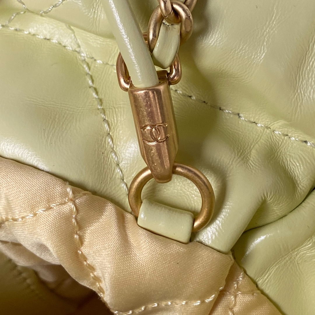 Calfskin 22 Mini Handbag Shoulder Bag AS3980 Light Yellow